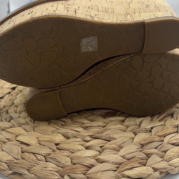 Coach Blue Denim Wedges - Picture 8 of 8